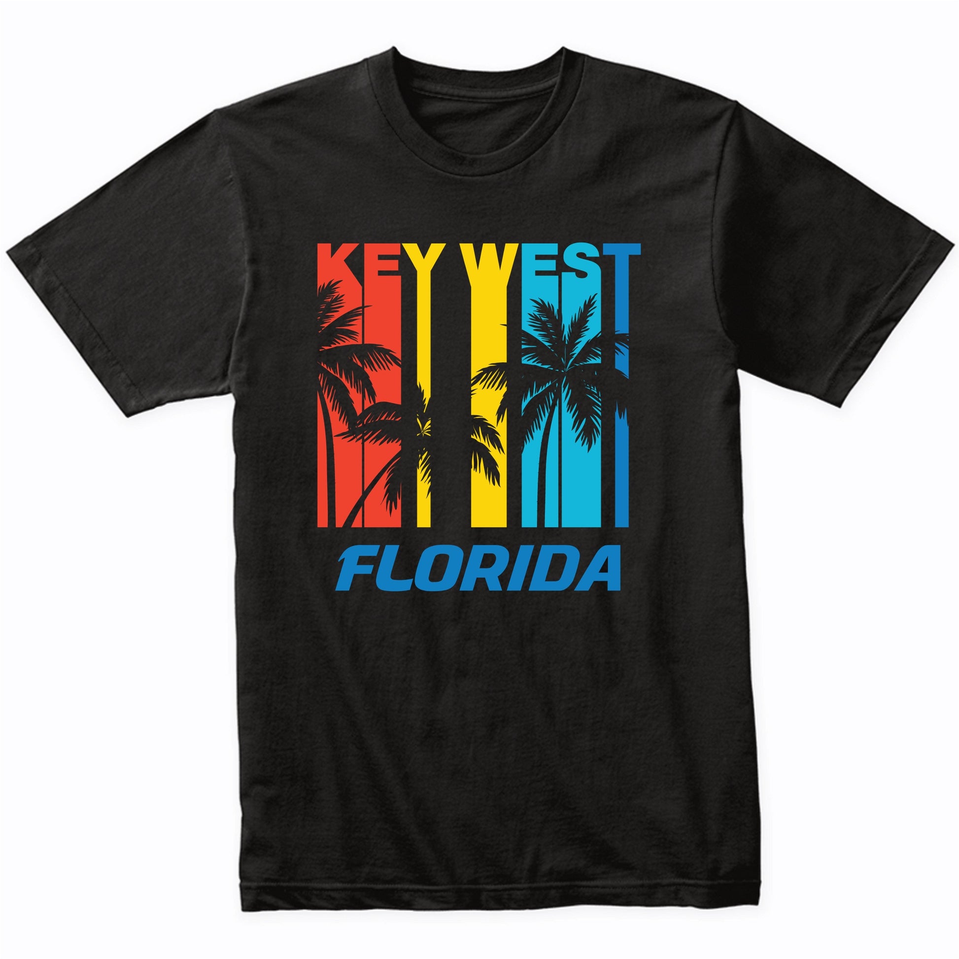 Retro Key West Florida Palm Trees Vacation T-Shirt