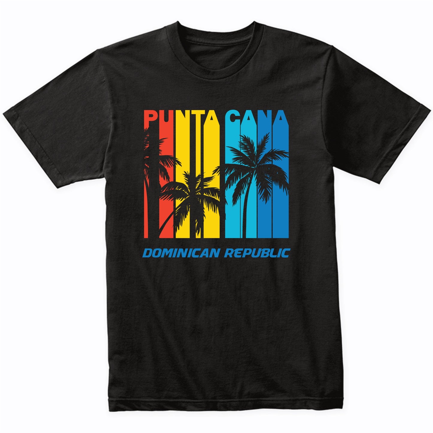 Retro Punta Cana Dominican Republic Palm Trees Vacation T-Shirt