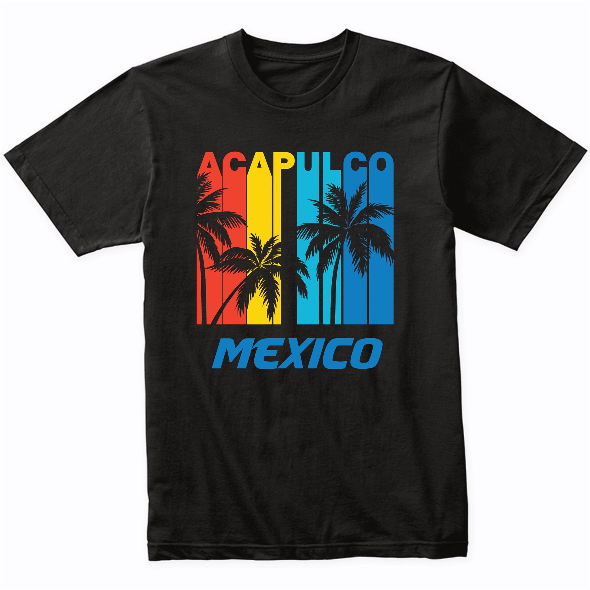 Retro Acapulco Mexico Palm Trees Vacation T-Shirt