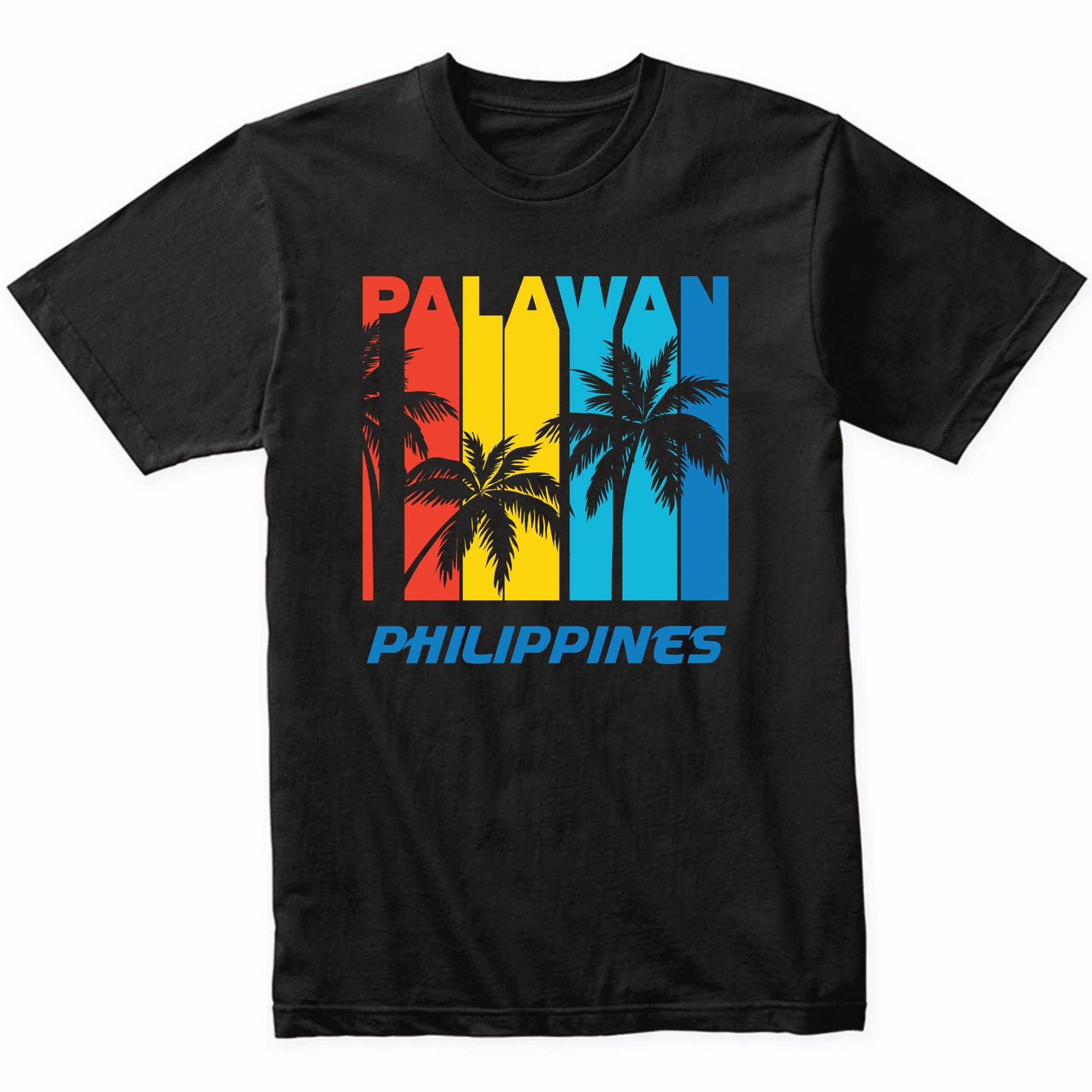 Retro Palawan Philippines Palm Trees Vacation T-Shirt