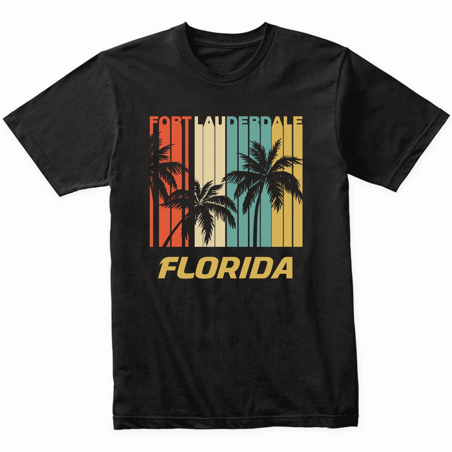 Retro Fort Lauderdale Florida Palm Trees Vacation T-Shirt