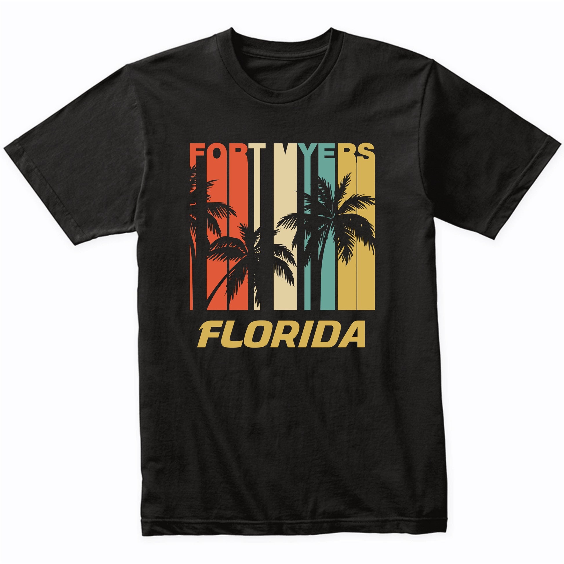 Retro Fort Myers Florida Palm Trees Vacation T-Shirt