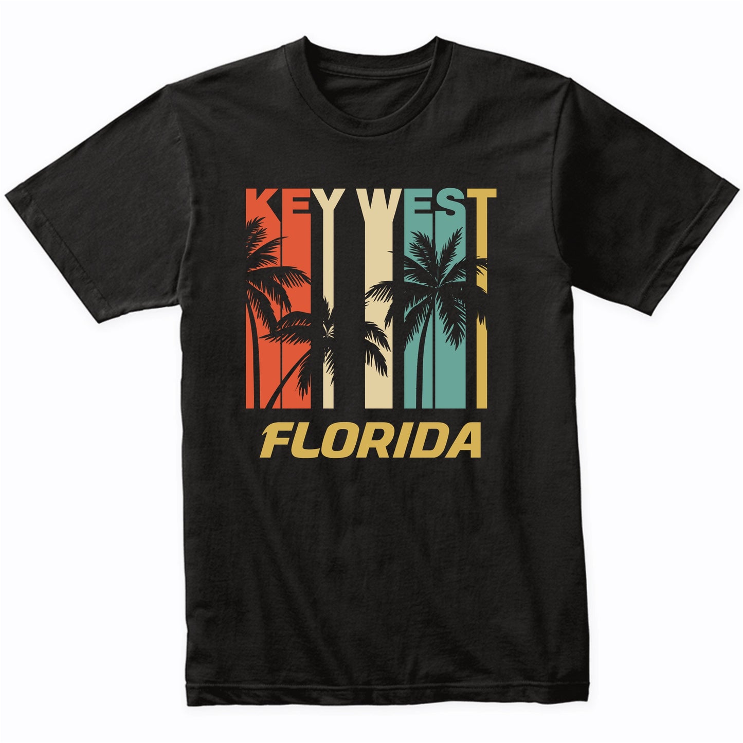 Retro Key West Florida Palm Trees Vacation T-Shirt