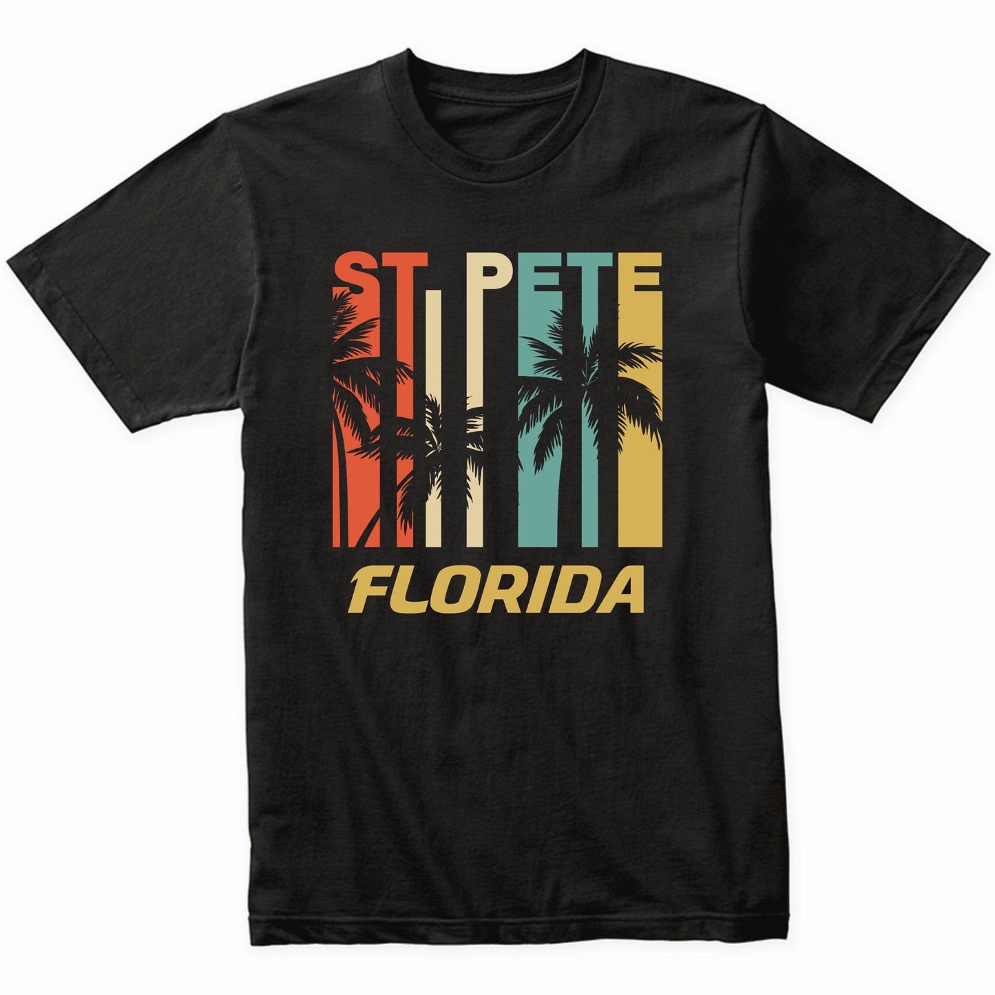 Retro St. Pete Florida Palm Trees Vacation T-Shirt