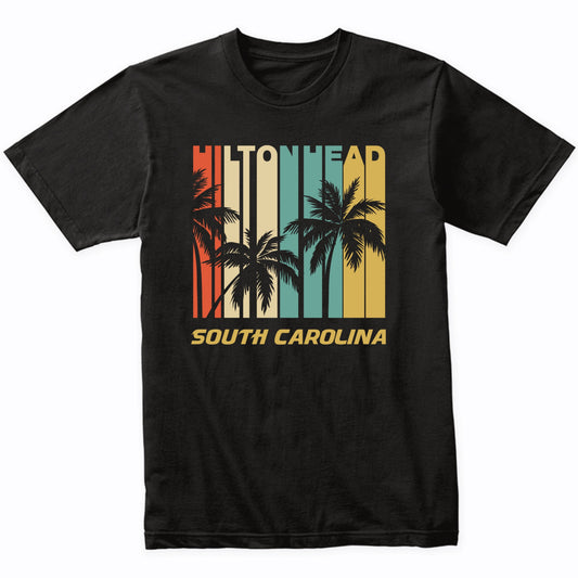 Retro Hilton Head South Carolina Palm Trees Vacation T-Shirt