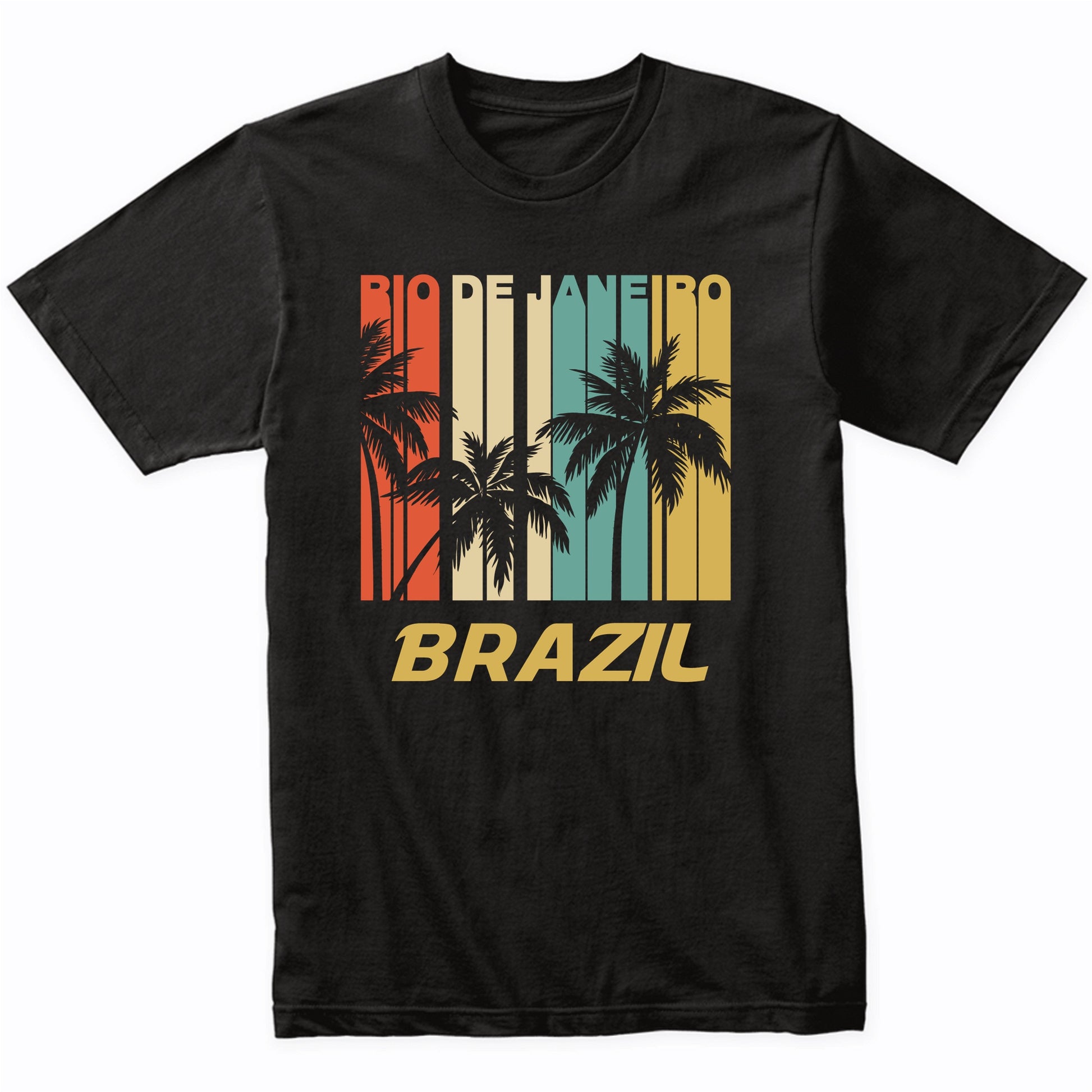 Retro Rio de Janeiro Brazil Palm Trees Vacation T-Shirt