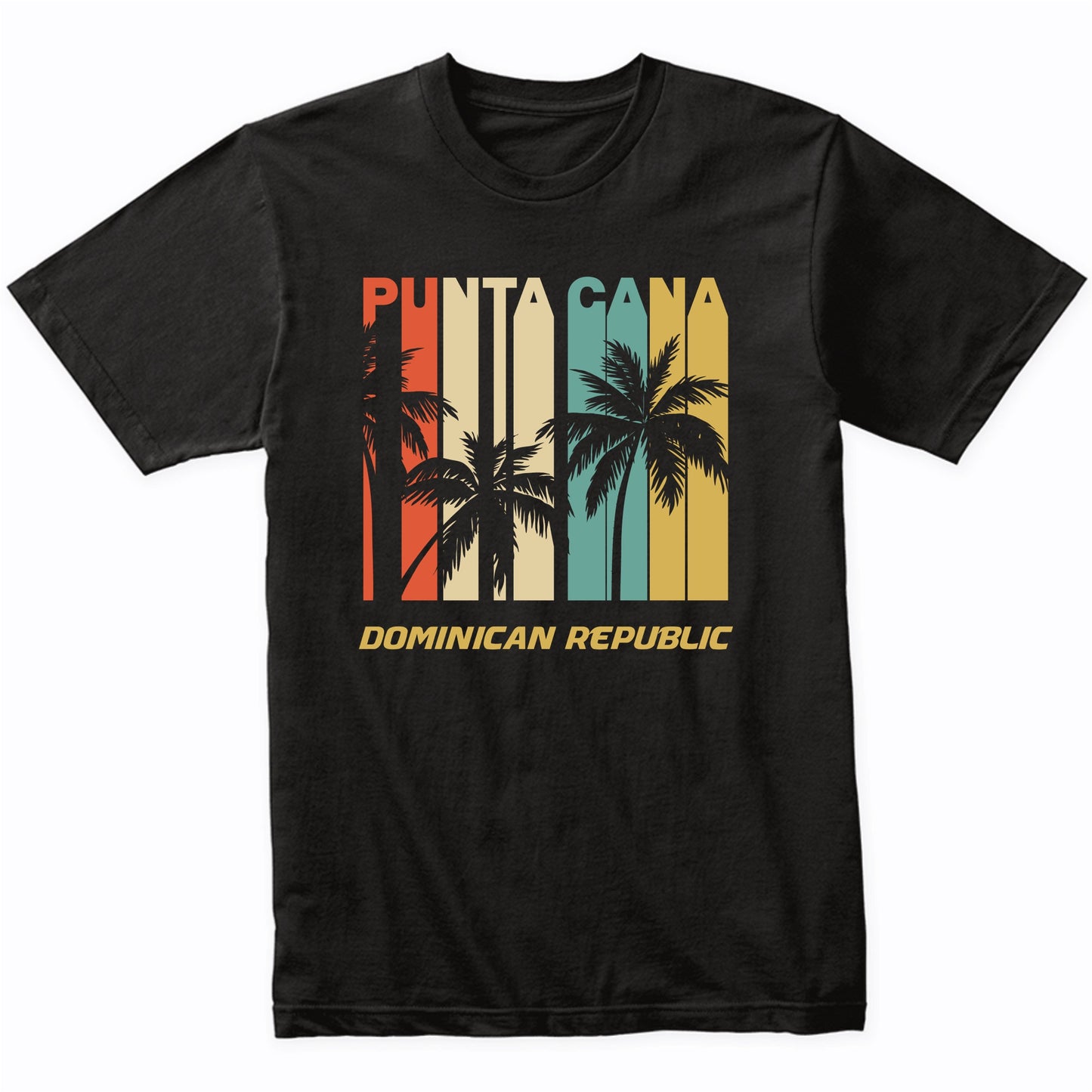 Retro Punta Cana Dominican Republic Palm Trees Vacation T-Shirt