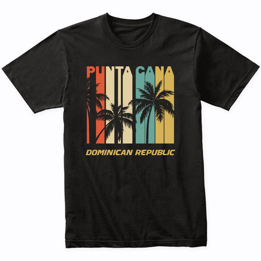Retro Punta Cana Dominican Republic Palm Trees Vacation T-Shirt