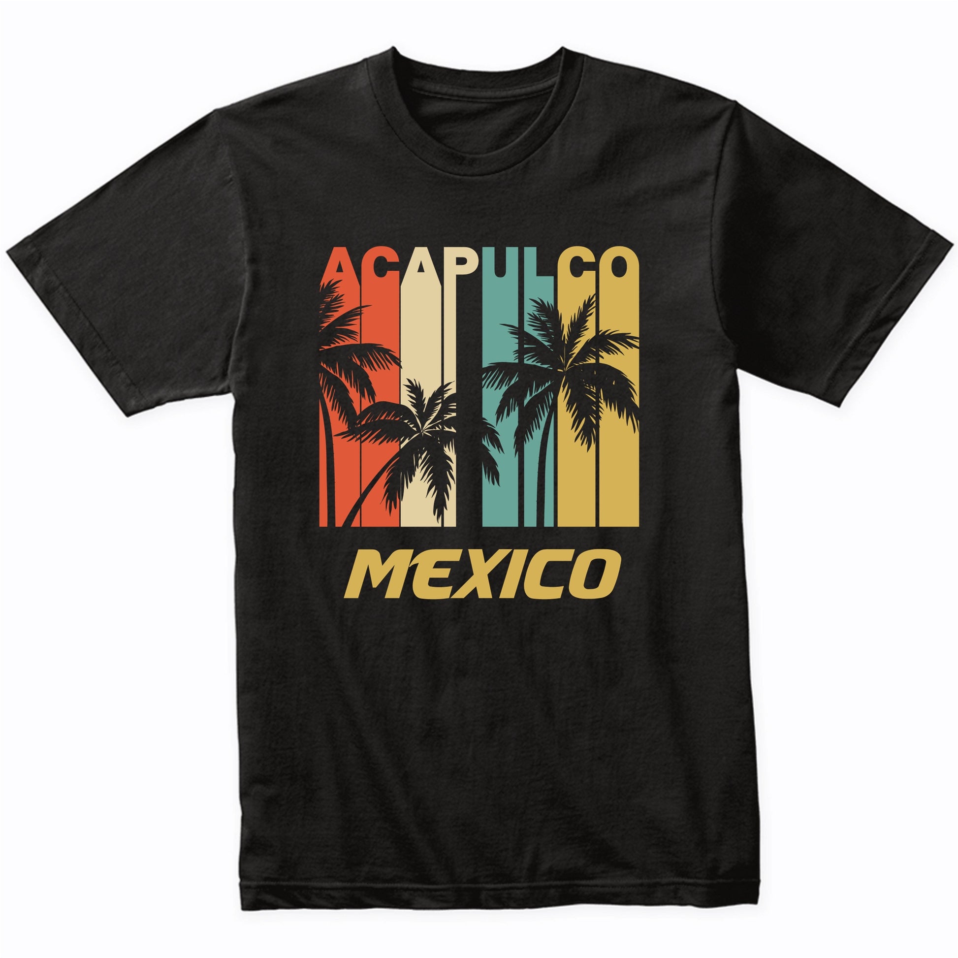 Retro Acapulco Mexico Palm Trees Vacation T-Shirt