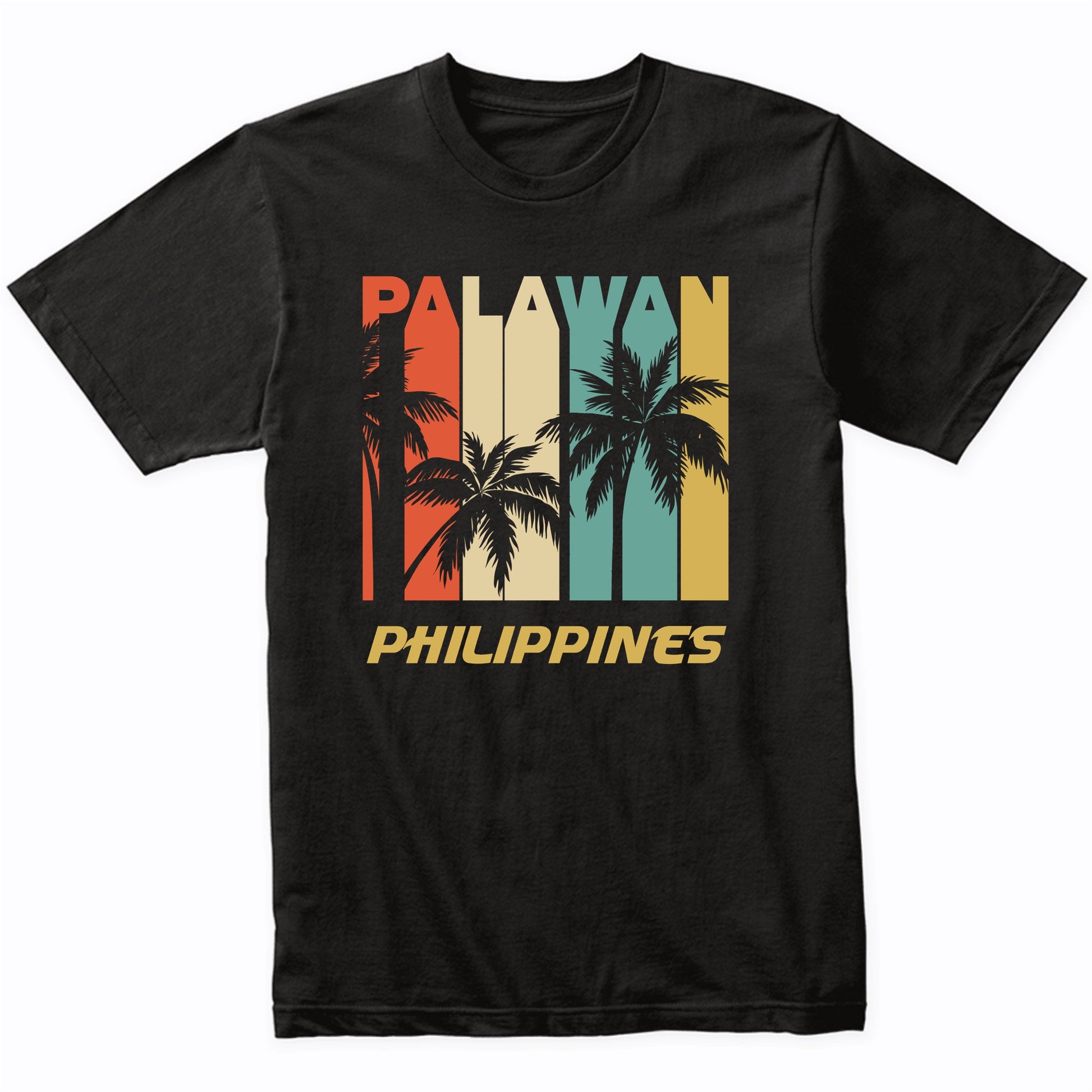 Retro Palawan Philippines Palm Trees Vacation T-Shirt