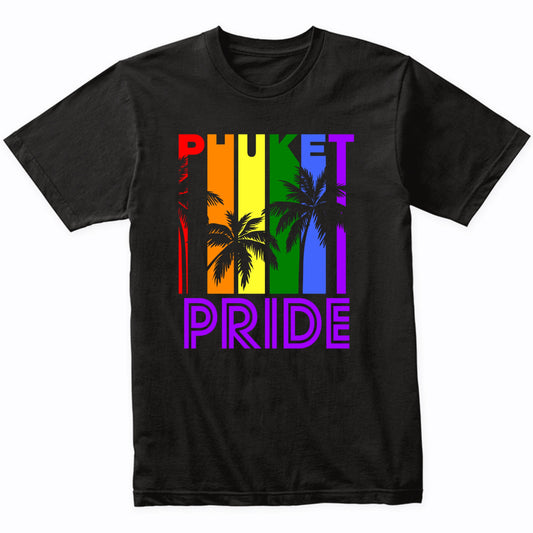 Phuket Pride Gay Pride LGBTQ Rainbow Palm Trees T-Shirt