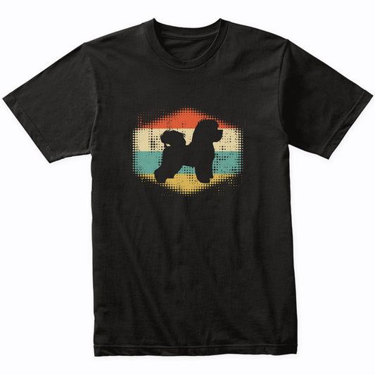 Vintage Retro Bichon Frise Silhouette Dog Owner T-Shirt