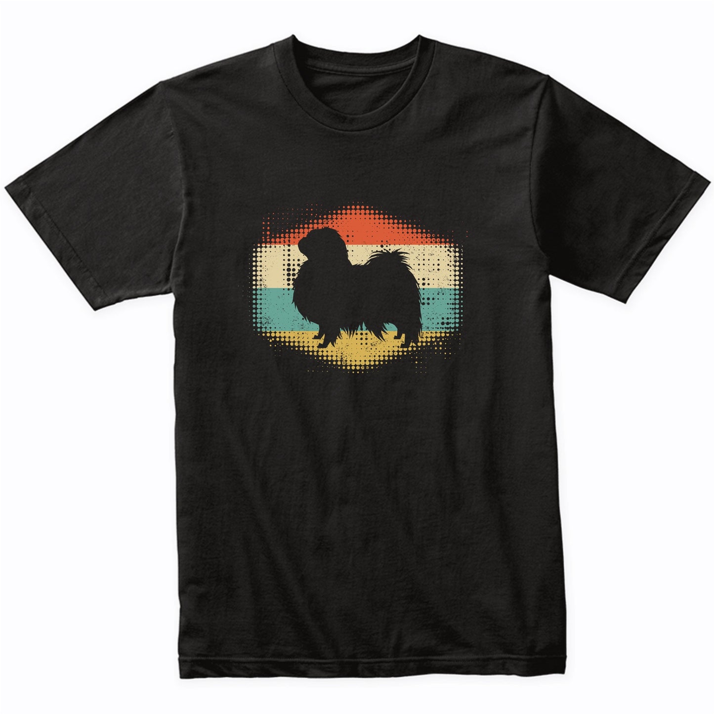 Vintage Retro Japanese Chin Silhouette Dog Owner T-Shirt