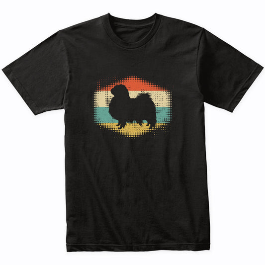 Vintage Retro Japanese Chin Silhouette Dog Owner T-Shirt