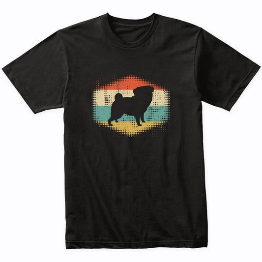 Vintage Retro Pug Silhouette Dog Owner T-Shirt
