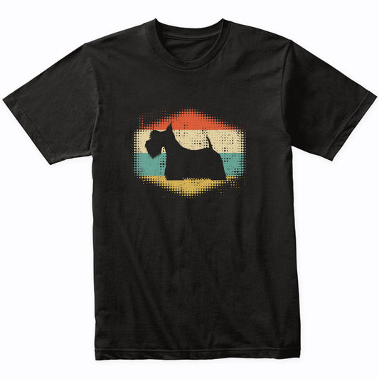 Vintage Retro Scottish Terrier Silhouette Dog Owner T-Shirt