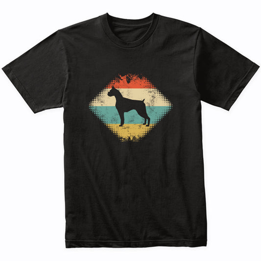 Vintage Retro Boxer Silhouette Dog Owner T-Shirt