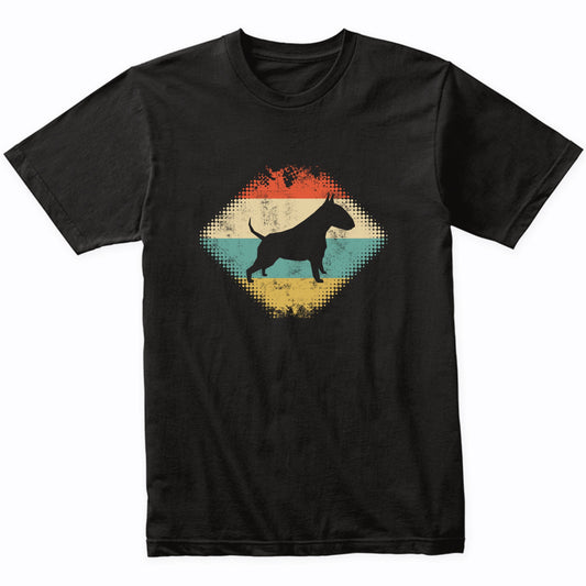 Vintage Retro Bull Terrier Silhouette Dog Owner T-Shirt