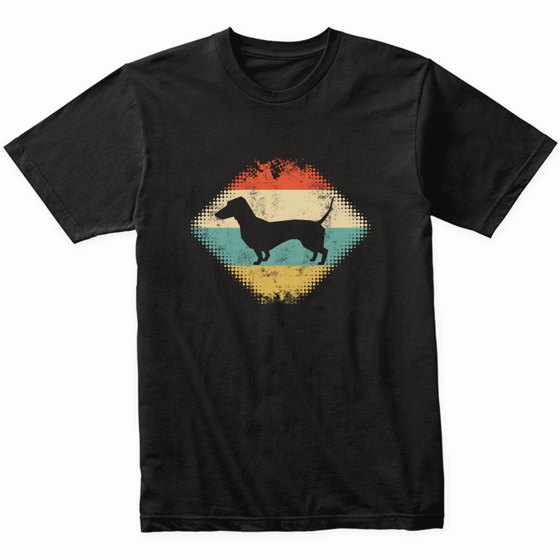 Vintage Retro Dachshund Silhouette Dog Owner T-Shirt