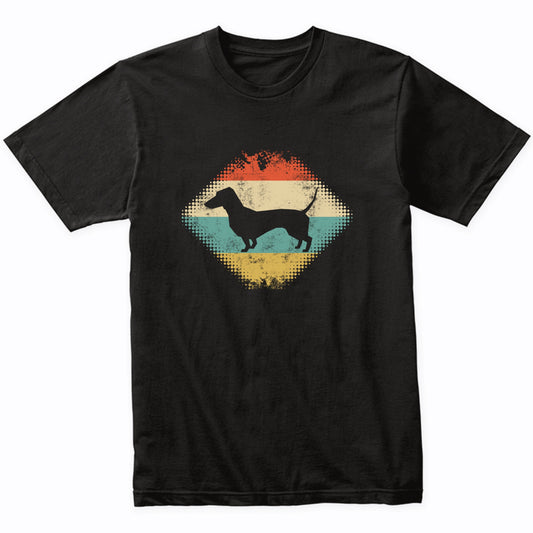 Vintage Retro Dachshund Silhouette Dog Owner T-Shirt