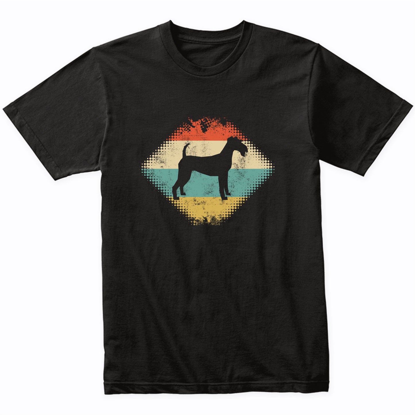 Vintage Retro Irish Terrier Silhouette Dog Owner T-Shirt