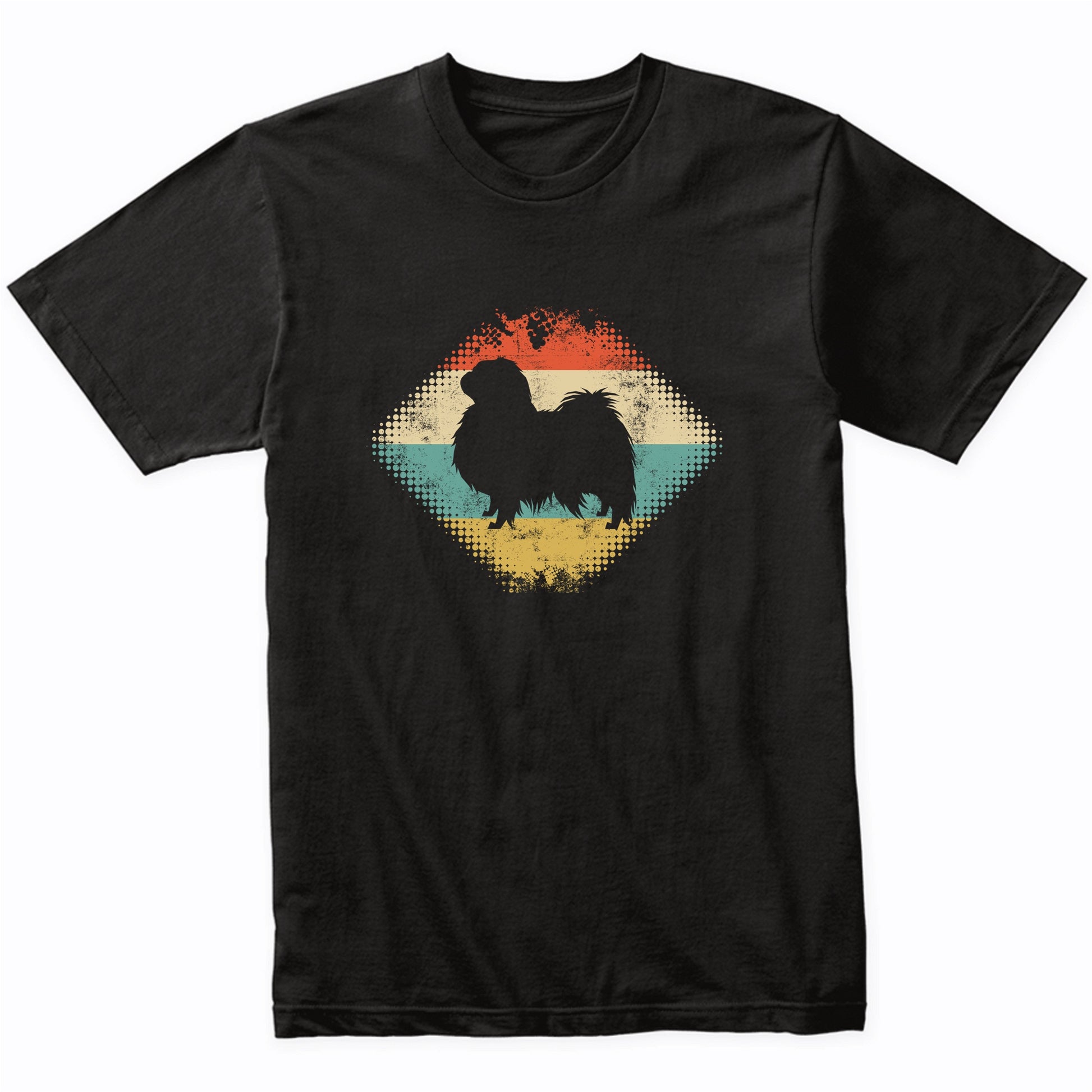 Vintage Retro Japanese Chin Silhouette Dog Owner T-Shirt