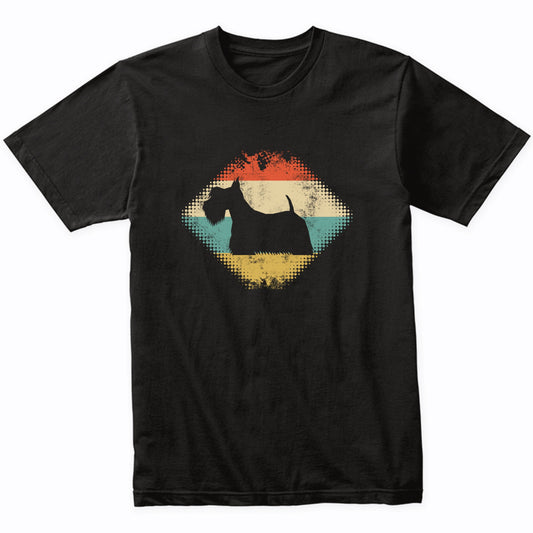 Vintage Retro Scottish Terrier Silhouette Dog Owner T-Shirt