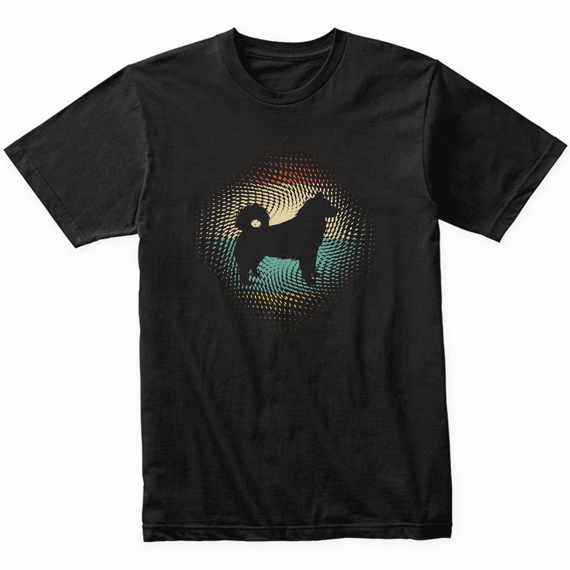 Vintage Retro Alaskan Malamute Silhouette Dog Owner T-Shirt