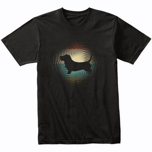 Vintage Retro Basset Hound Silhouette Dog Owner T-Shirt