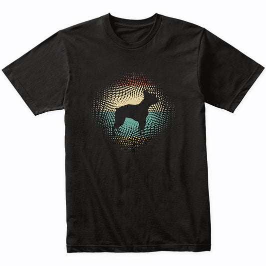Vintage Retro Boston Terrier Silhouette Dog Owner T-Shirt