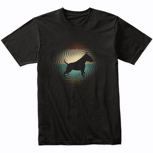 Vintage Retro Bull Terrier Silhouette Dog Owner T-Shirt
