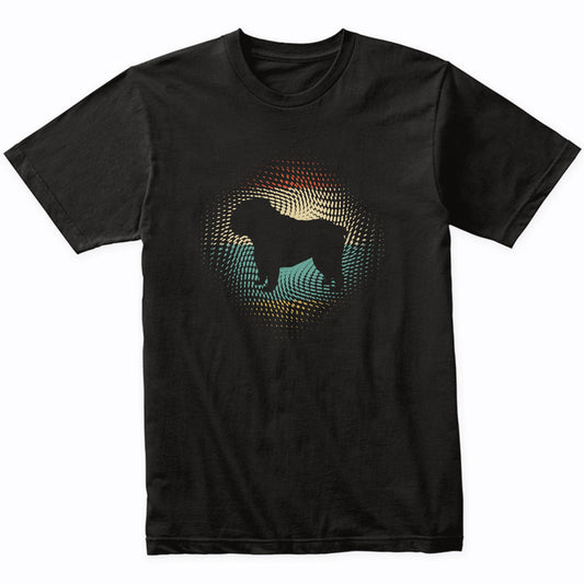 Vintage Retro English Bulldog Silhouette Dog Owner T-Shirt