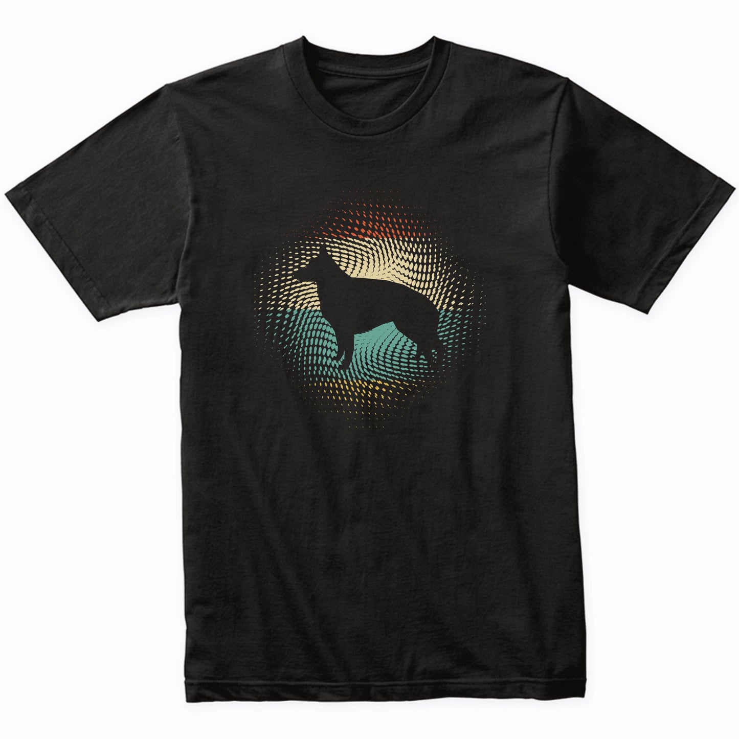 Vintage Retro German Shepherd Silhouette Dog Owner T-Shirt