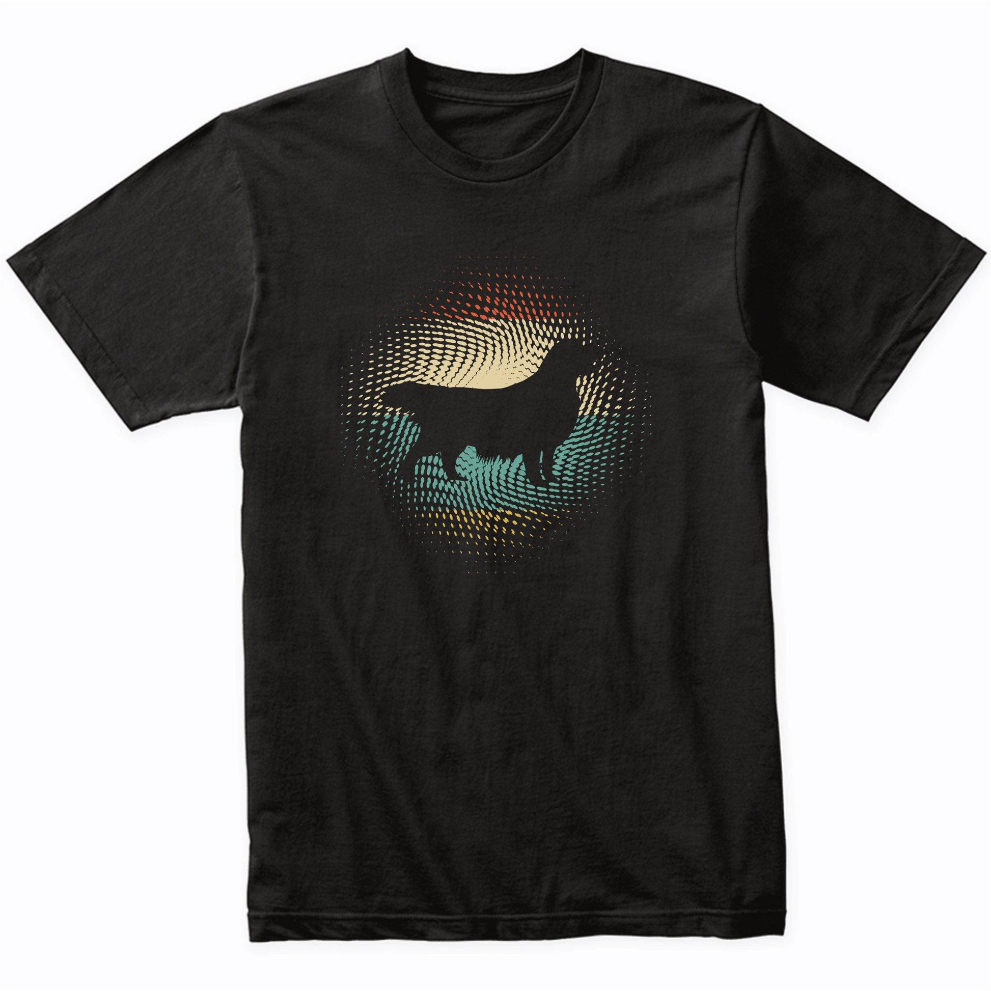 Vintage Retro Golden Retriever Silhouette Dog Owner T-Shirt