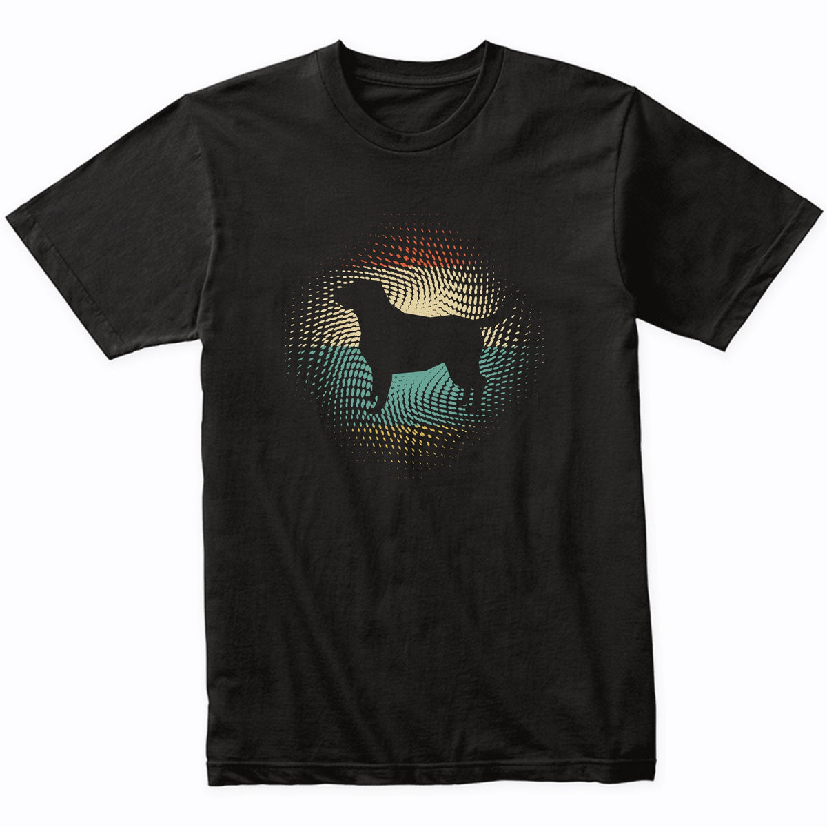 Vintage Retro Labrador Retriever Silhouette Dog Owner T-Shirt