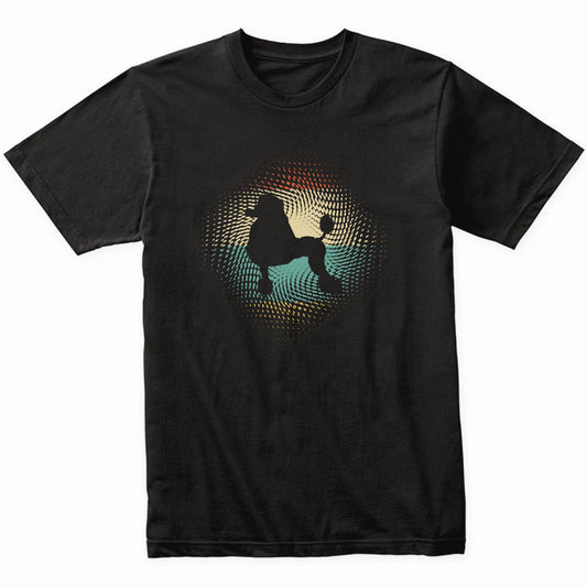 Vintage Retro Poodle Silhouette Dog Owner T-Shirt