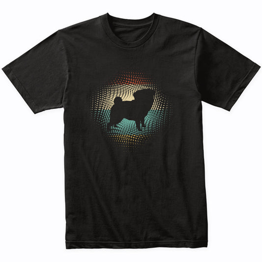 Vintage Retro Pug Silhouette Dog Owner T-Shirt