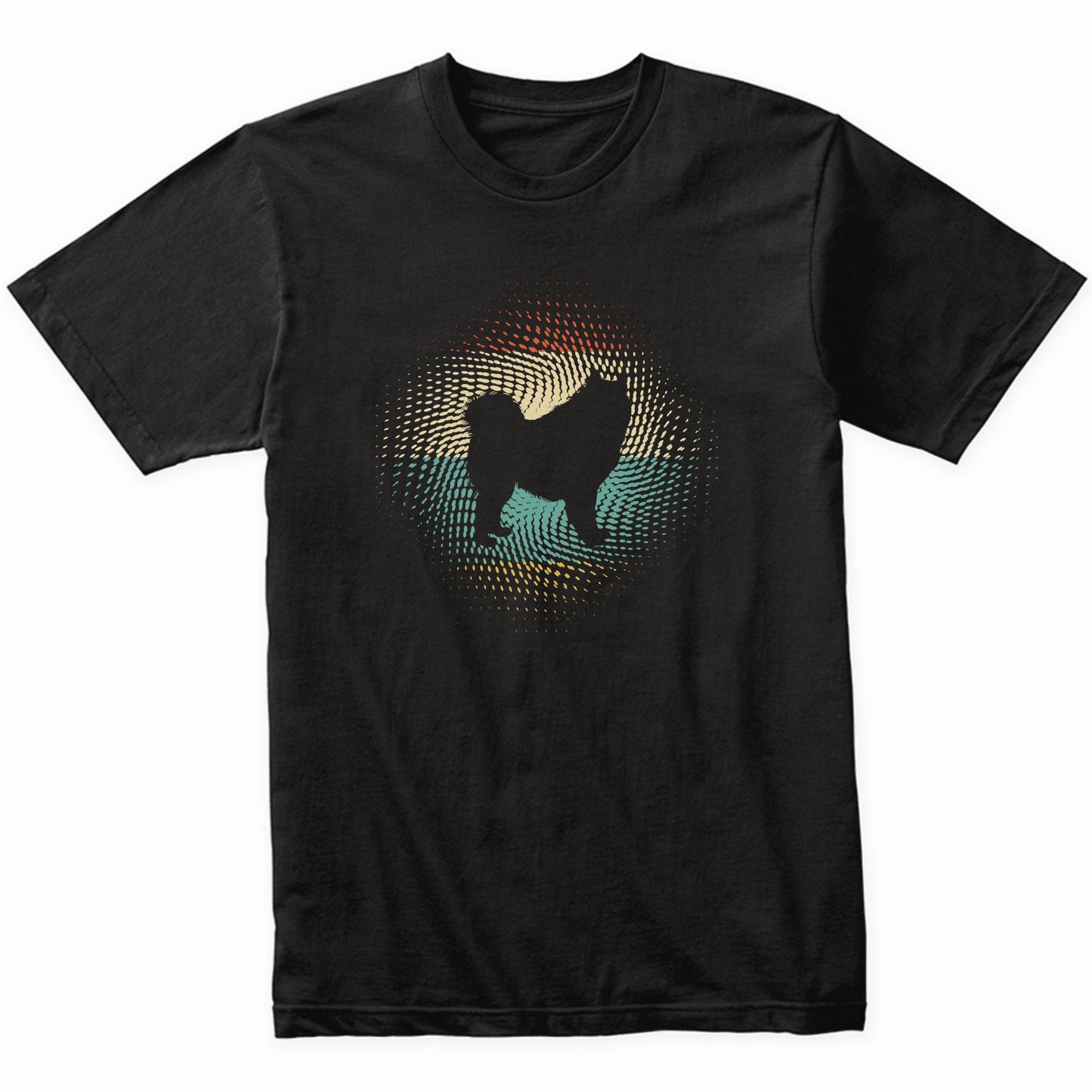 Vintage Retro Samoyed Silhouette Dog Owner T-Shirt