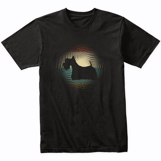 Vintage Retro Scottish Terrier Silhouette Dog Owner T-Shirt