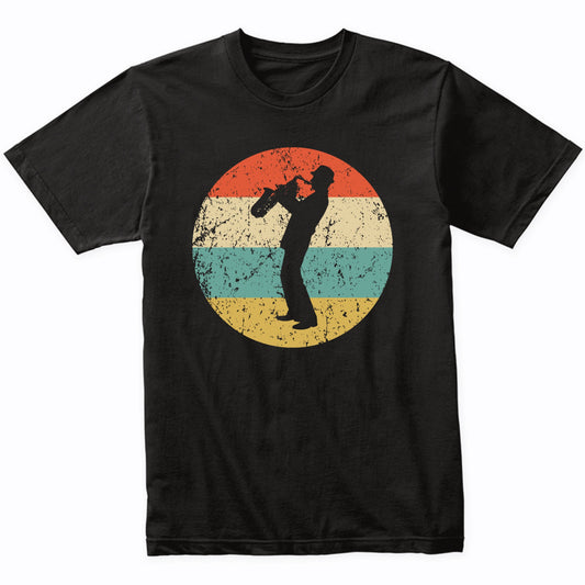 Saxophone Player Retro Style Music T-Shirt