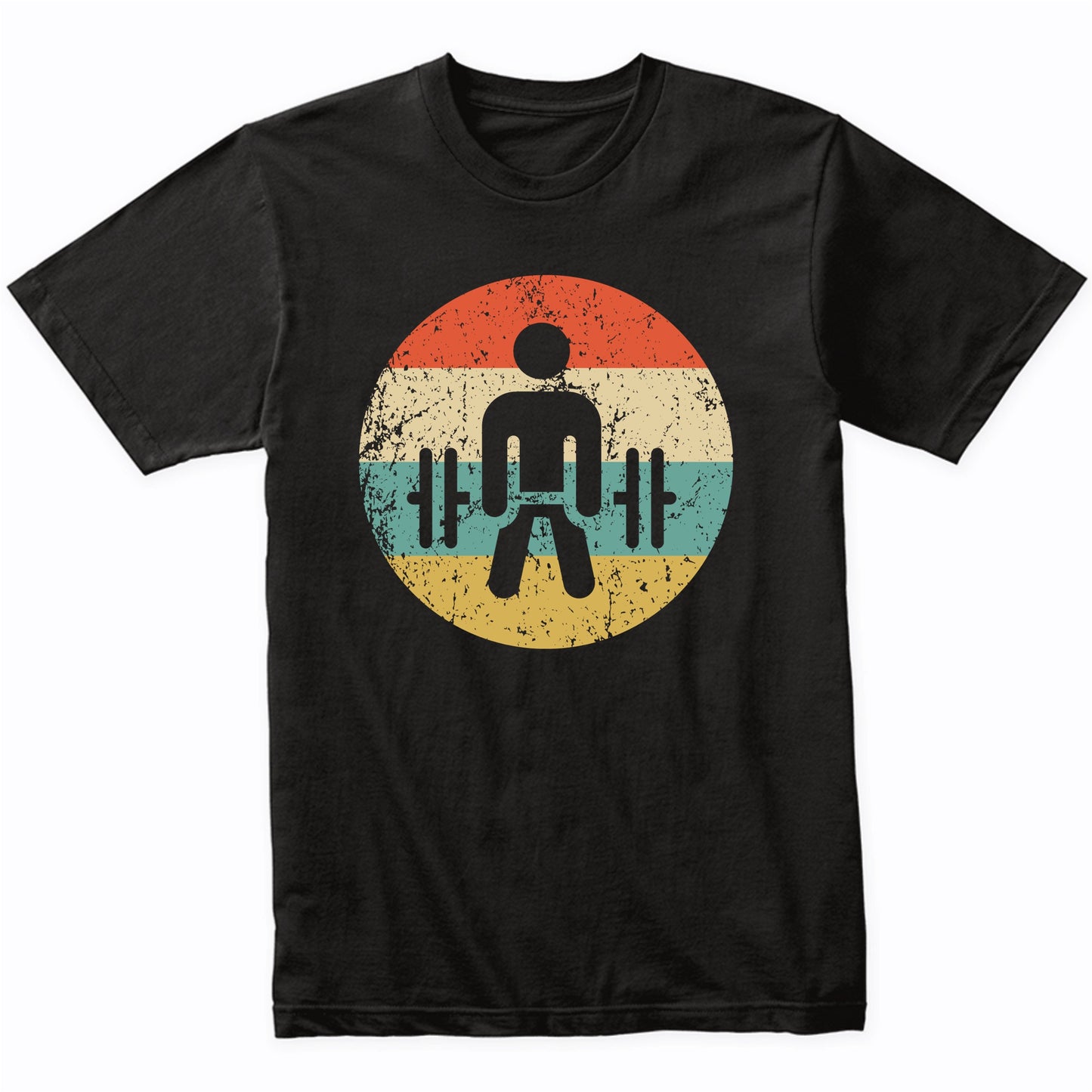 Dead Lift Retro Style Weightlifting T-Shirt
