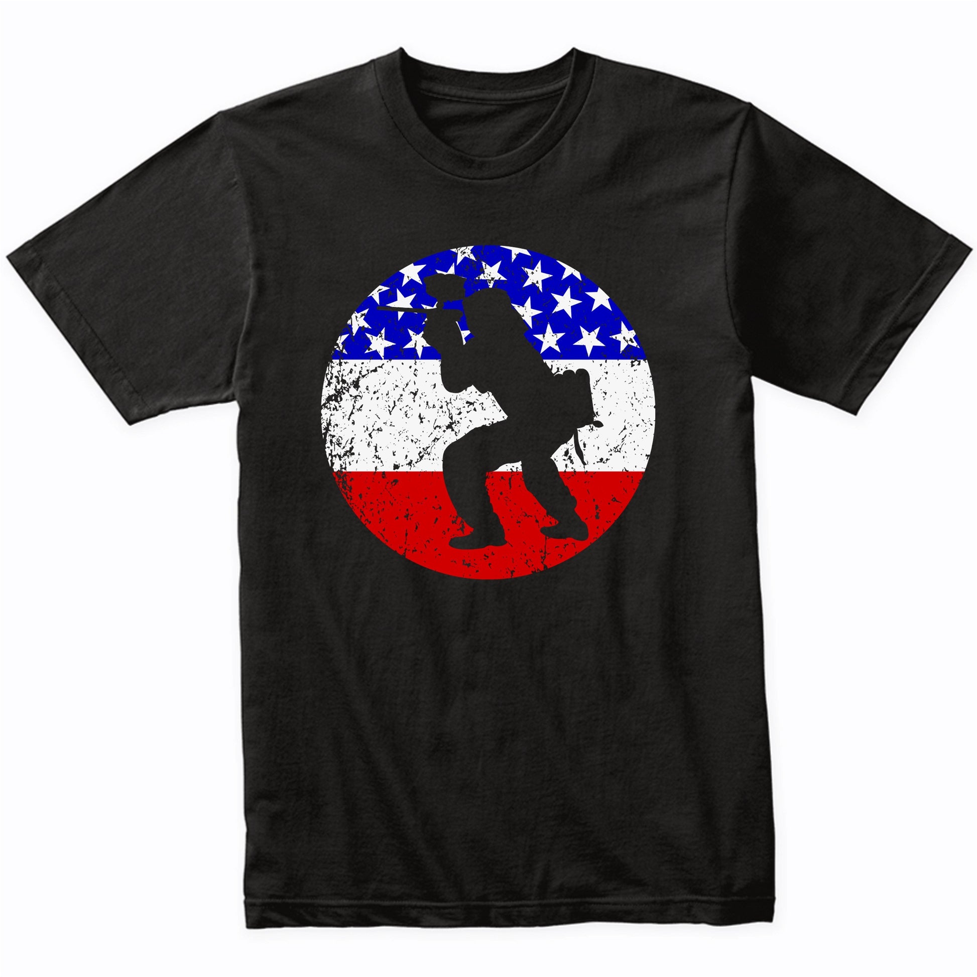 Paintball Retro Paintball Player American Flag T-Shirt