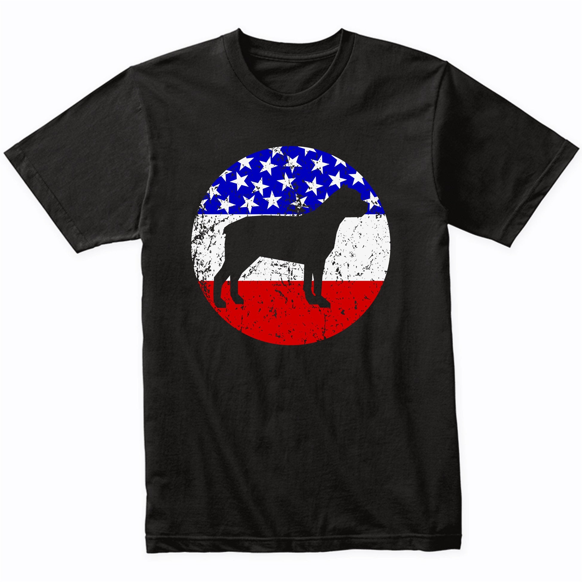 Cane Corso Retro Style Dog American Flag T-Shirt
