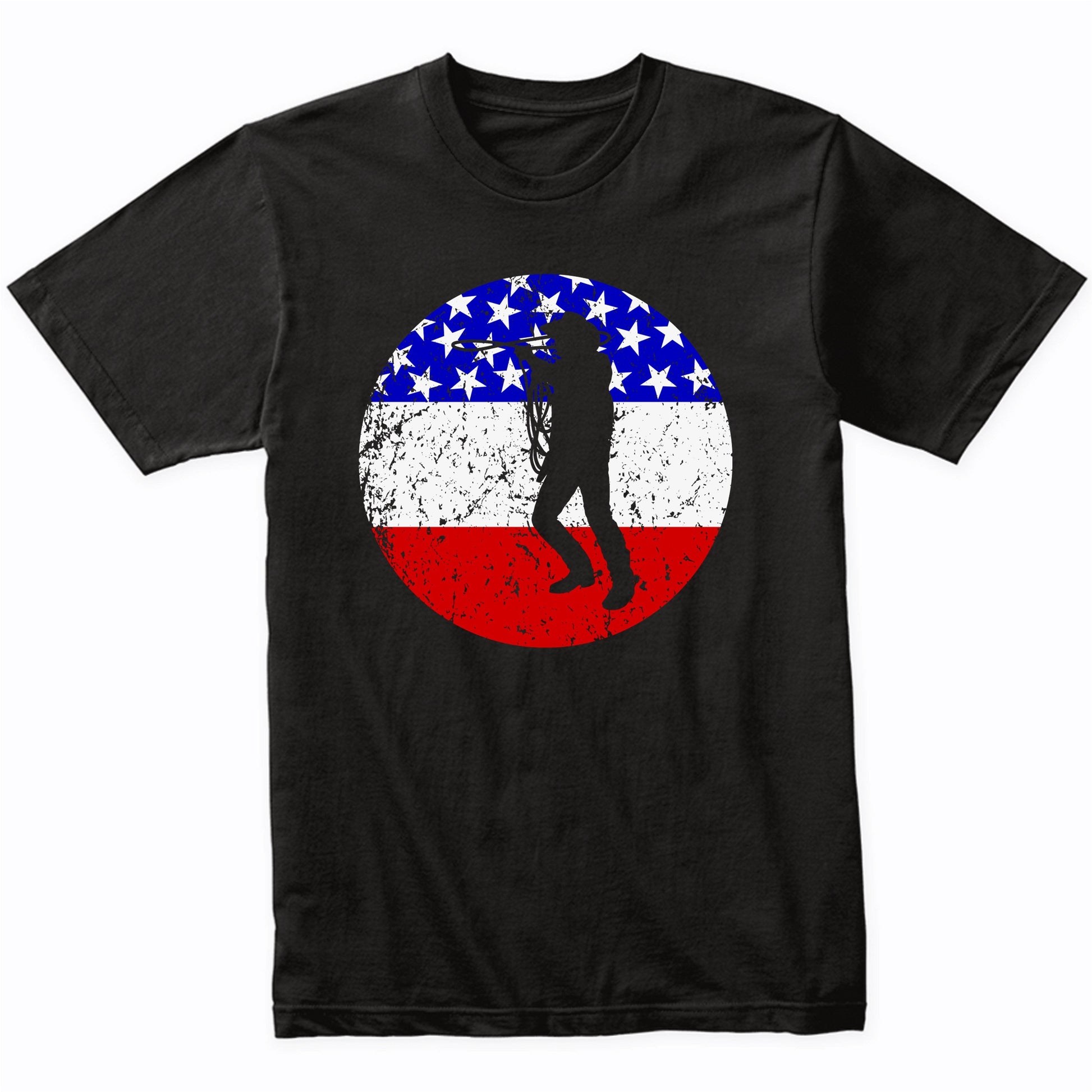 Cowboy Retro Style Wild West American Flag T-Shirt