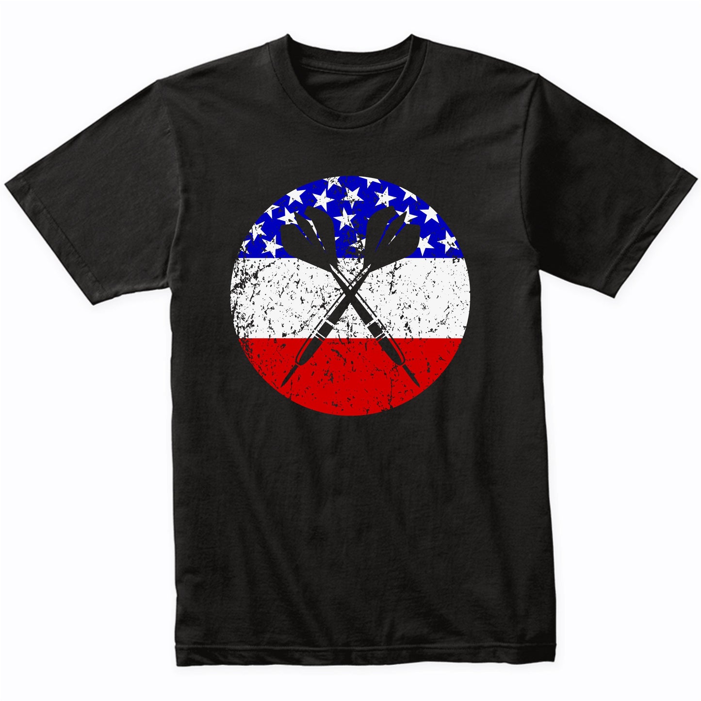 Darts Retro Style Darts American Flag T-Shirt