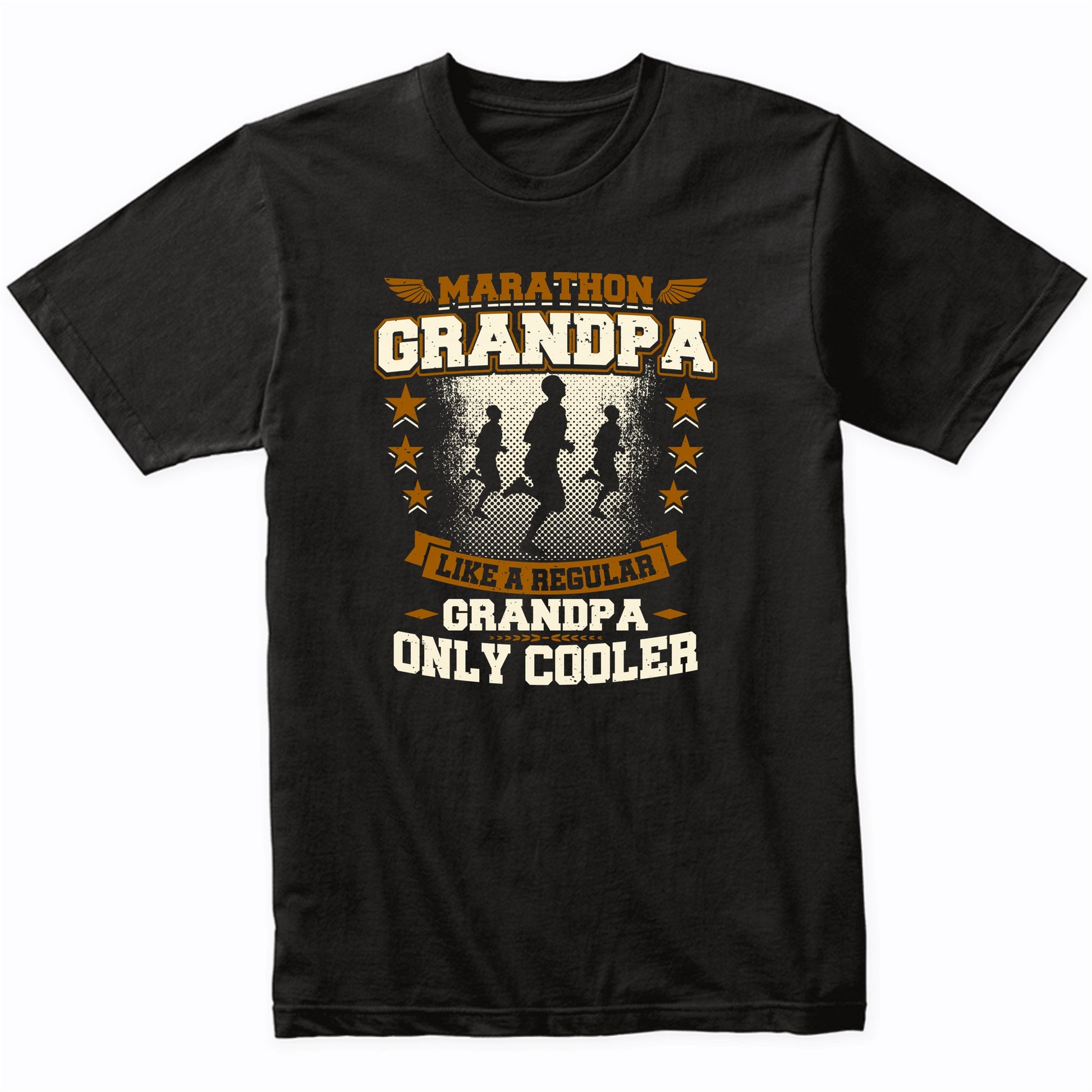 Marathon Grandpa Like A Regular Grandpa Only Cooler Funny T-Shirt