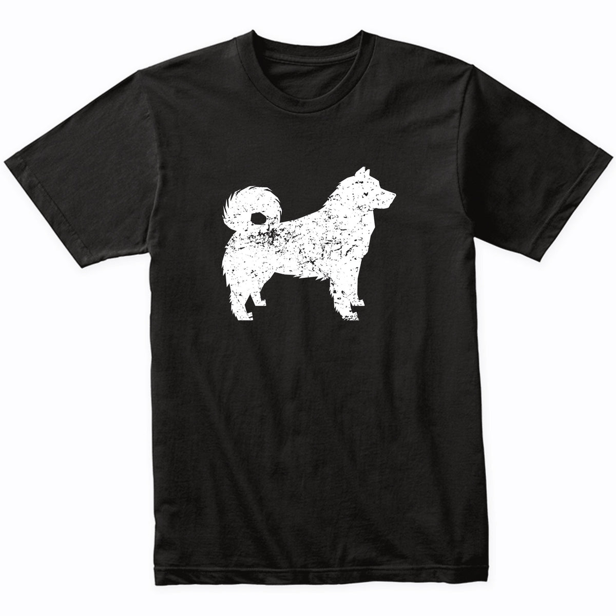 Distressed Alaskan Malamute Silhouette Dog Owner T-Shirt