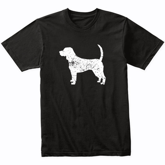 Distressed Beagle Silhouette Dog Owner T-Shirt