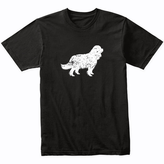 Distressed Cavalier King Charles Spaniel Silhouette Dog Owner T-Shirt