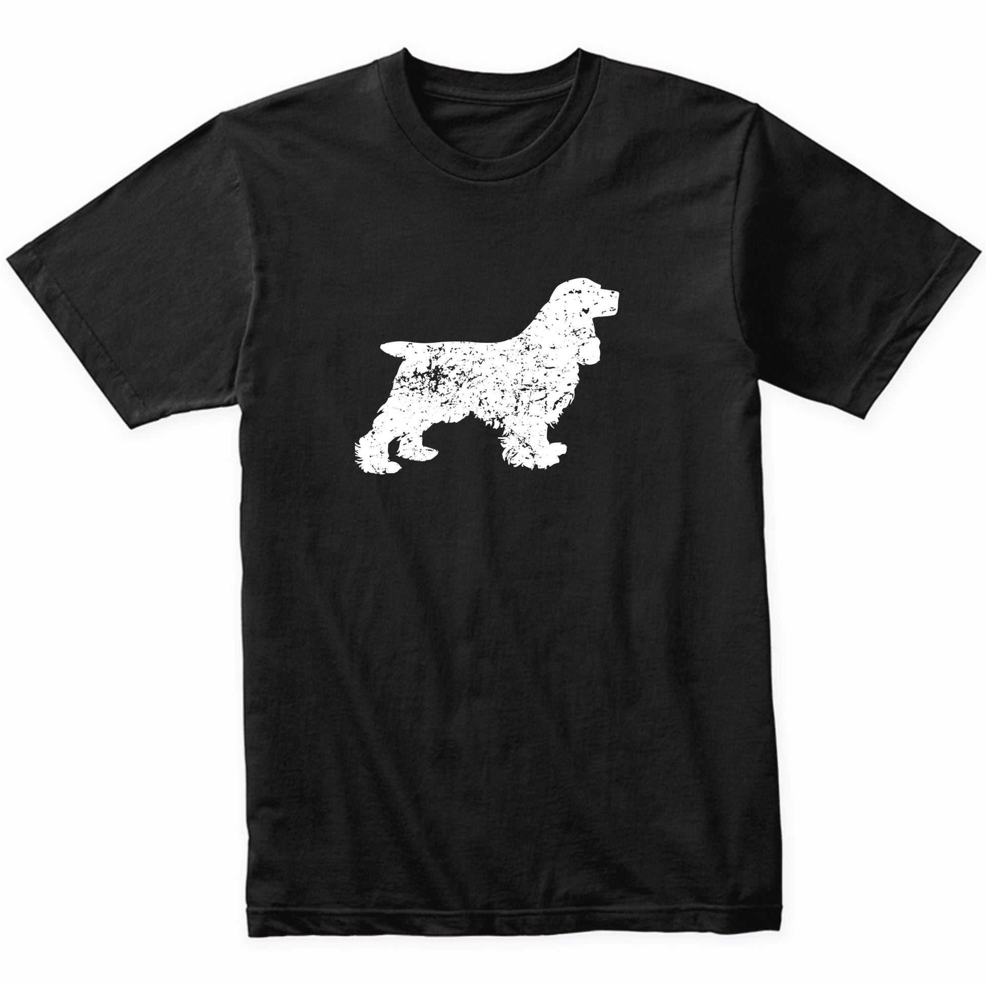 Distressed Cocker Spaniel Silhouette Dog Owner T-Shirt